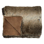 Beaumonde Home Bosie Lamina Mocha Ombre Fur Throw