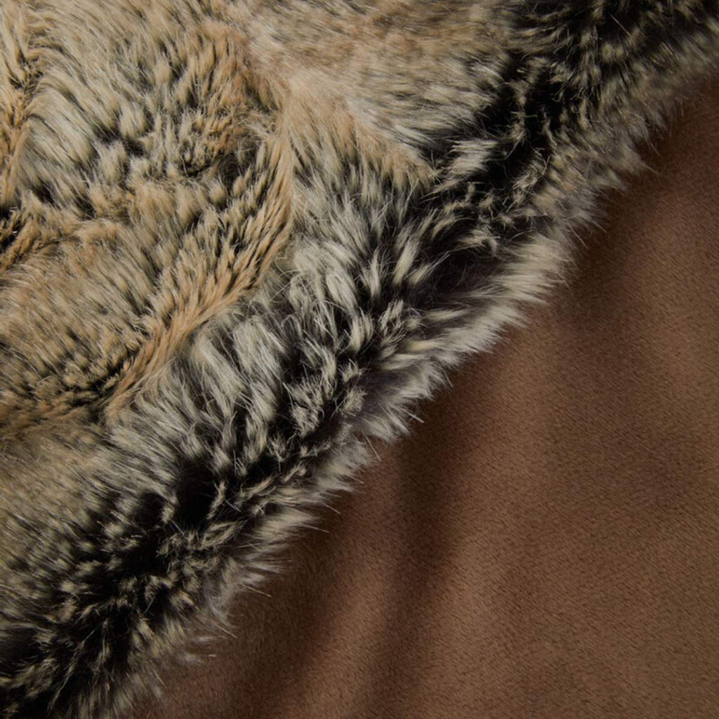 Beaumonde Home Bosie Lamina Mocha Ombre Fur Throw