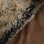 Beaumonde Home Bosie Lamina Mocha Ombre Fur Throw