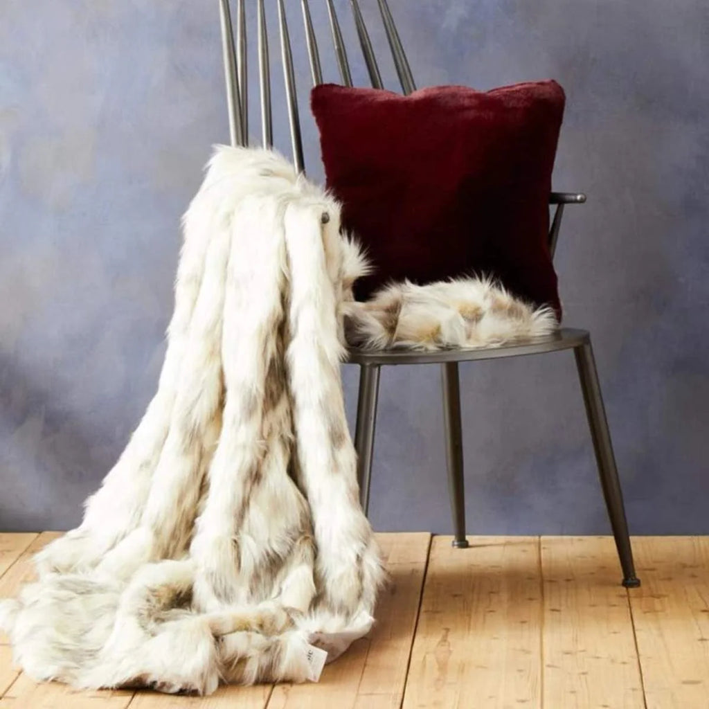Beaumonde Home Bosie Lamina Natural Fur Throw
