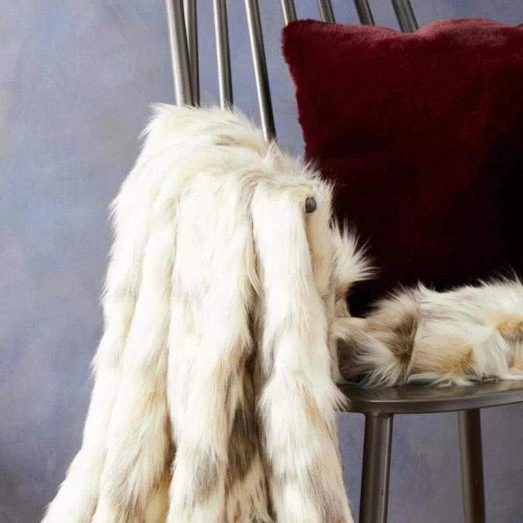 Beaumonde Home Bosie Lamina Natural Fur Throw