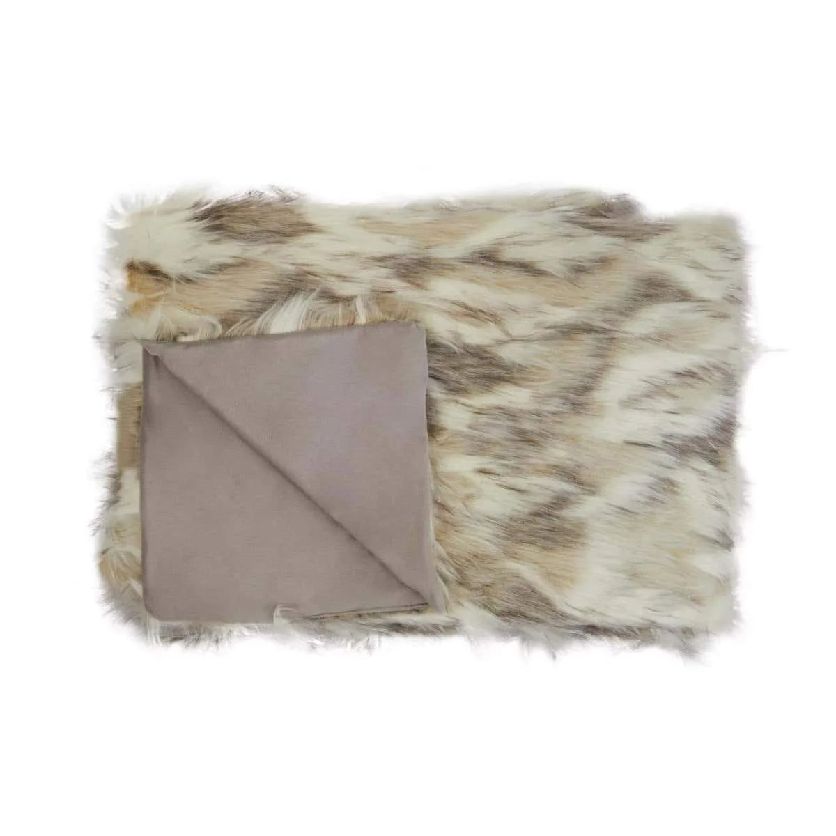 Beaumonde Home Bosie Lamina Natural Fur Throw