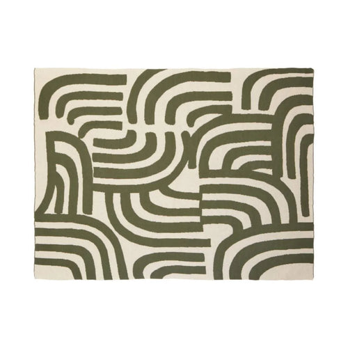 Beaumonde Home Bosie Ozella Natural And Green Throw