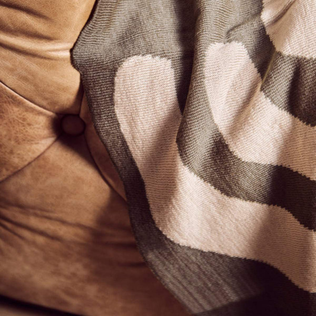 Beaumonde Home Bosie Ozella Natural And Green Throw