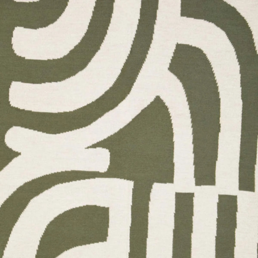 Beaumonde Home Bosie Ozella Natural And Green Throw