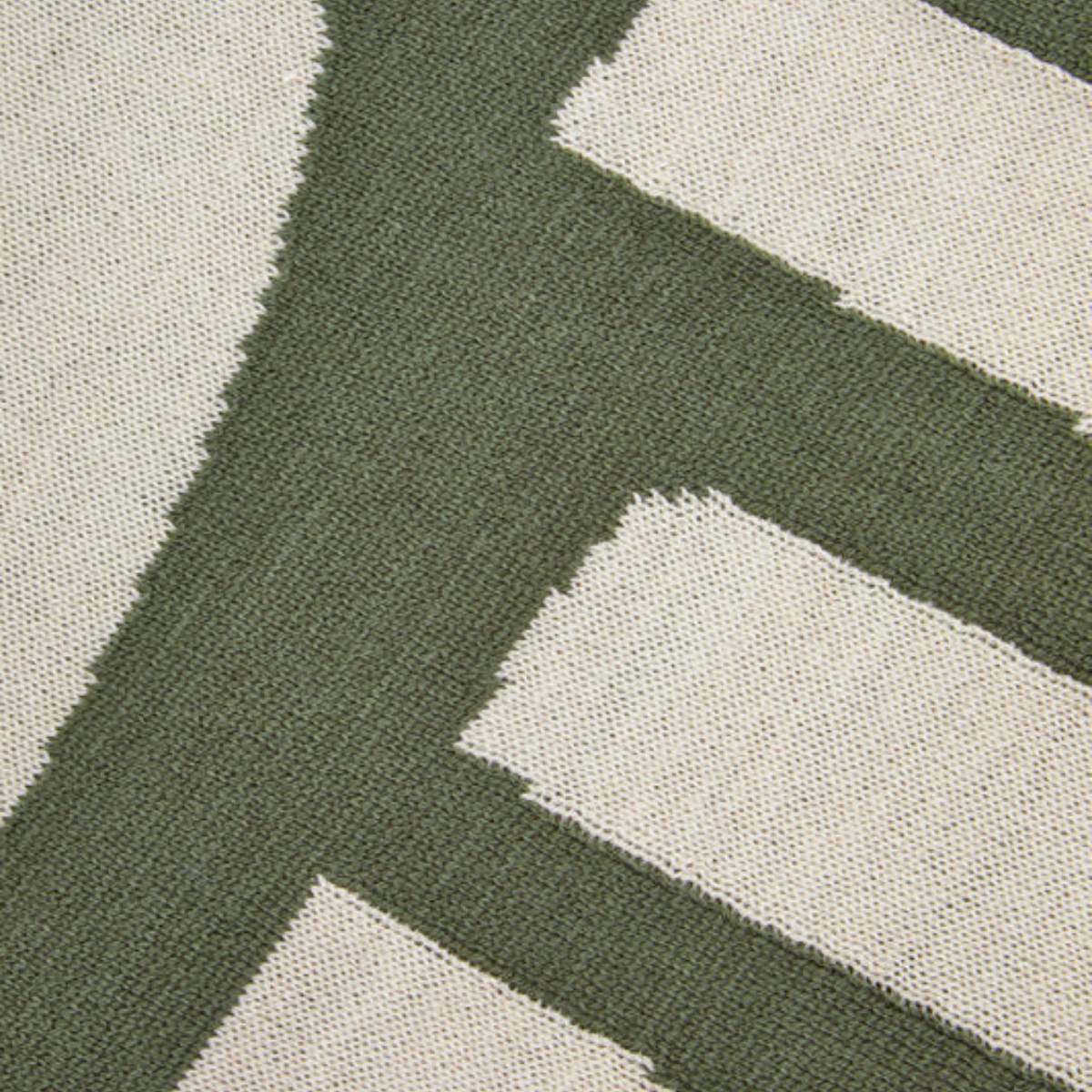 Beaumonde Home Bosie Ozella Natural And Green Throw