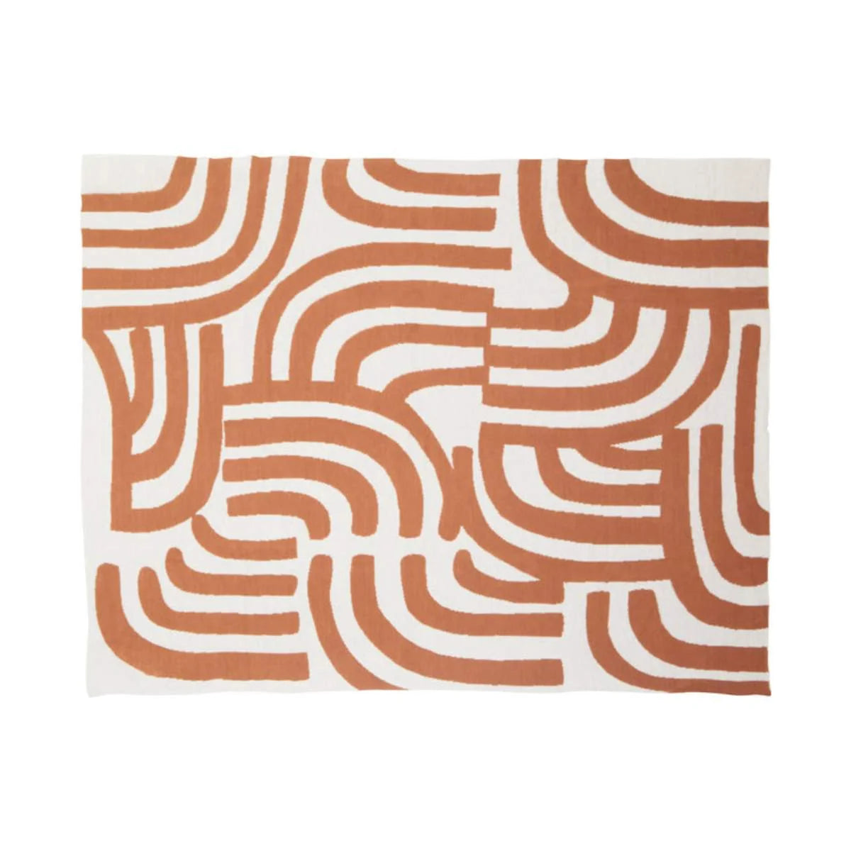Beaumonde Home Bosie Ozella Natural And Green Throw