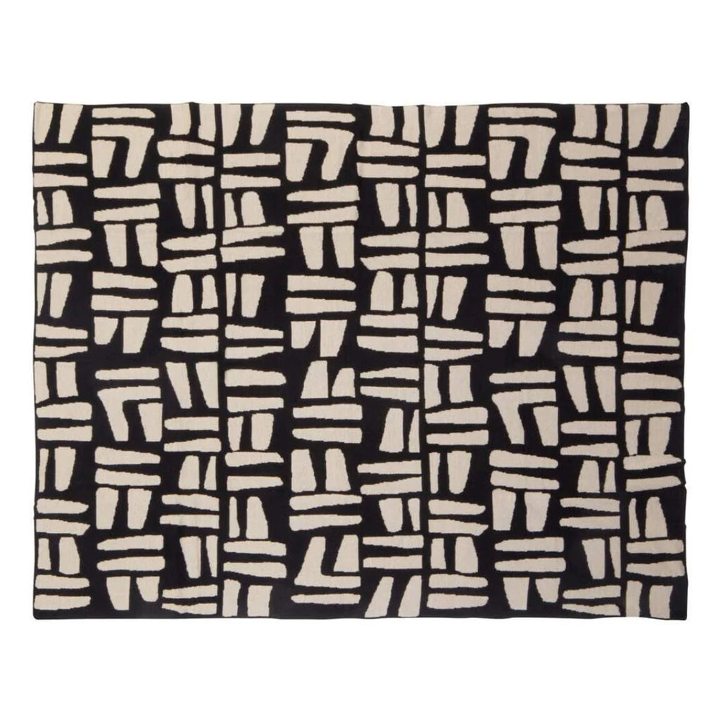 Beaumonde Home Bosie Ozella Natural And Black Throw