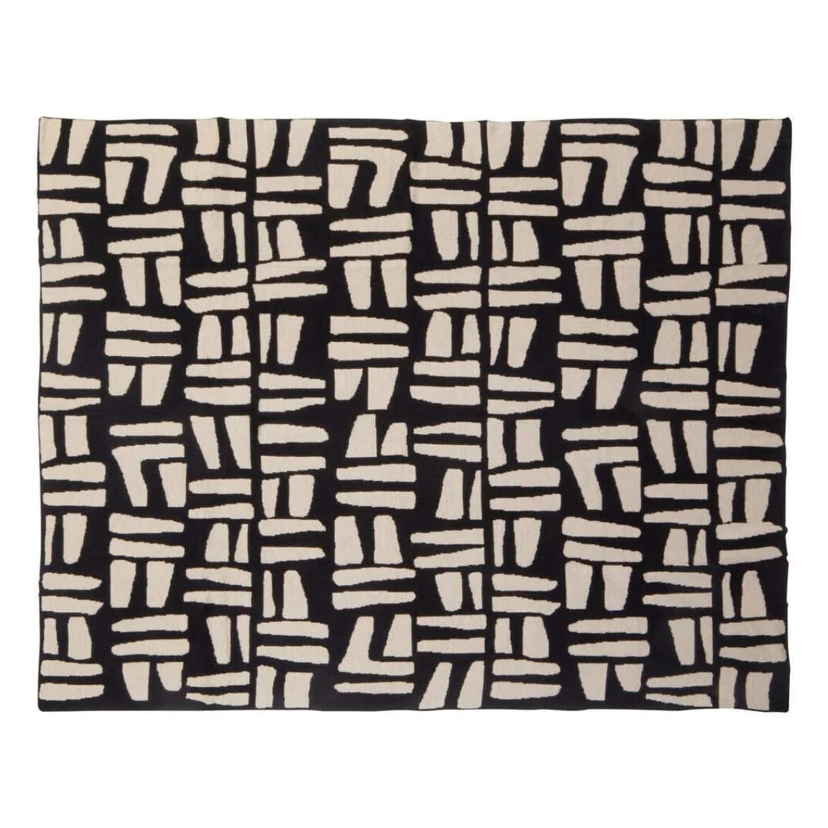 Beaumonde Home Bosie Ozella Natural And Black Throw