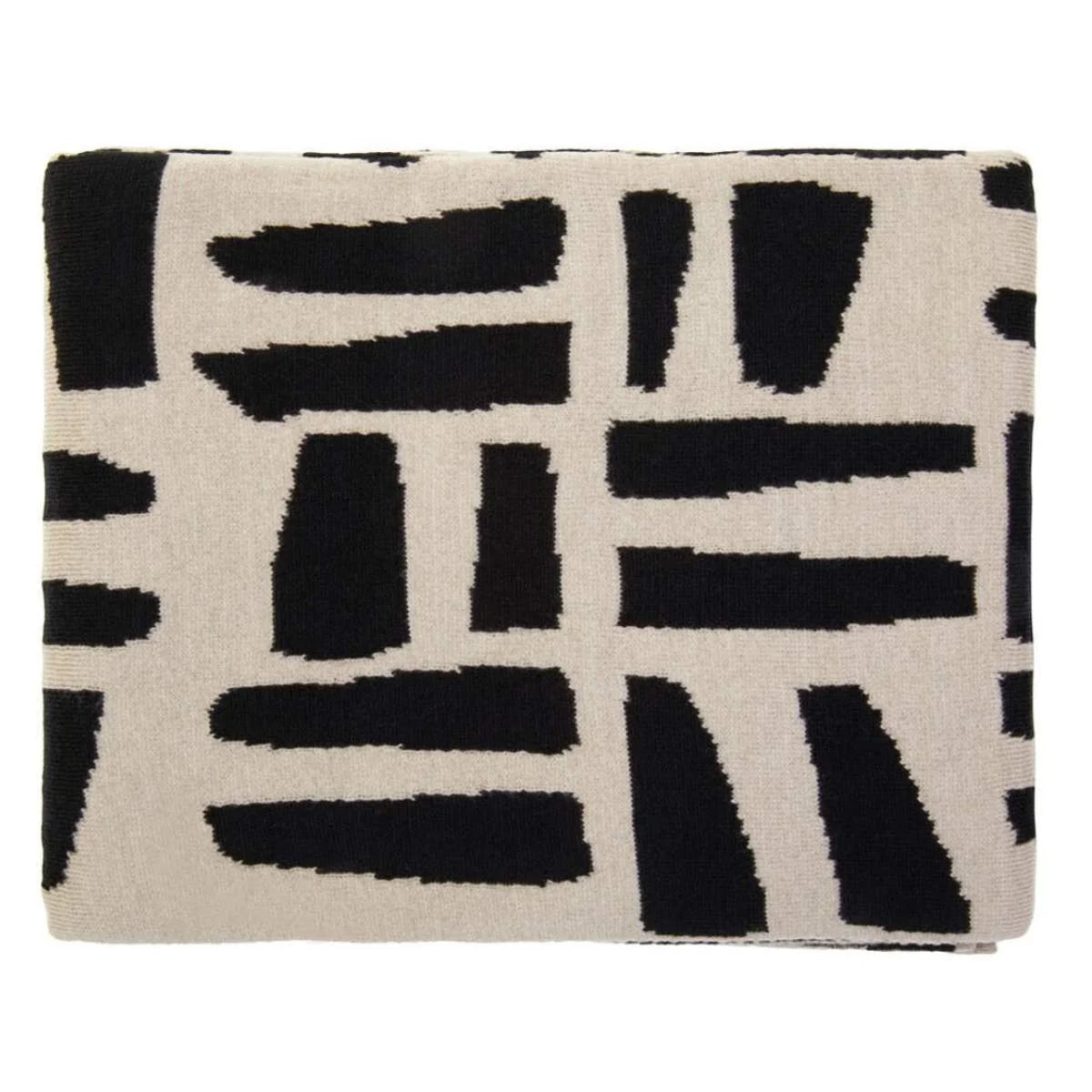 Beaumonde Home Bosie Ozella Natural And Black Throw