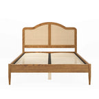HO+ME Florian Double Bed In Smoked Wood