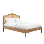 HO+ME Florian Double Bed In Smoked Wood