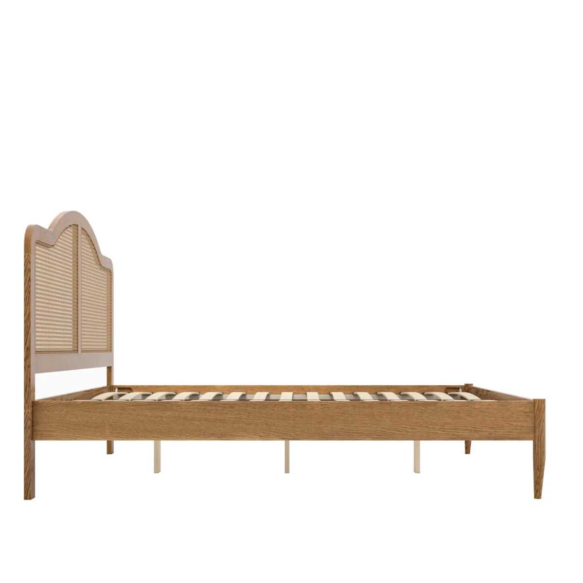 HO+ME Florian Double Bed In Smoked Wood