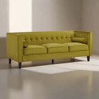Beaumonde Home Helios Olive Velvet Sofa