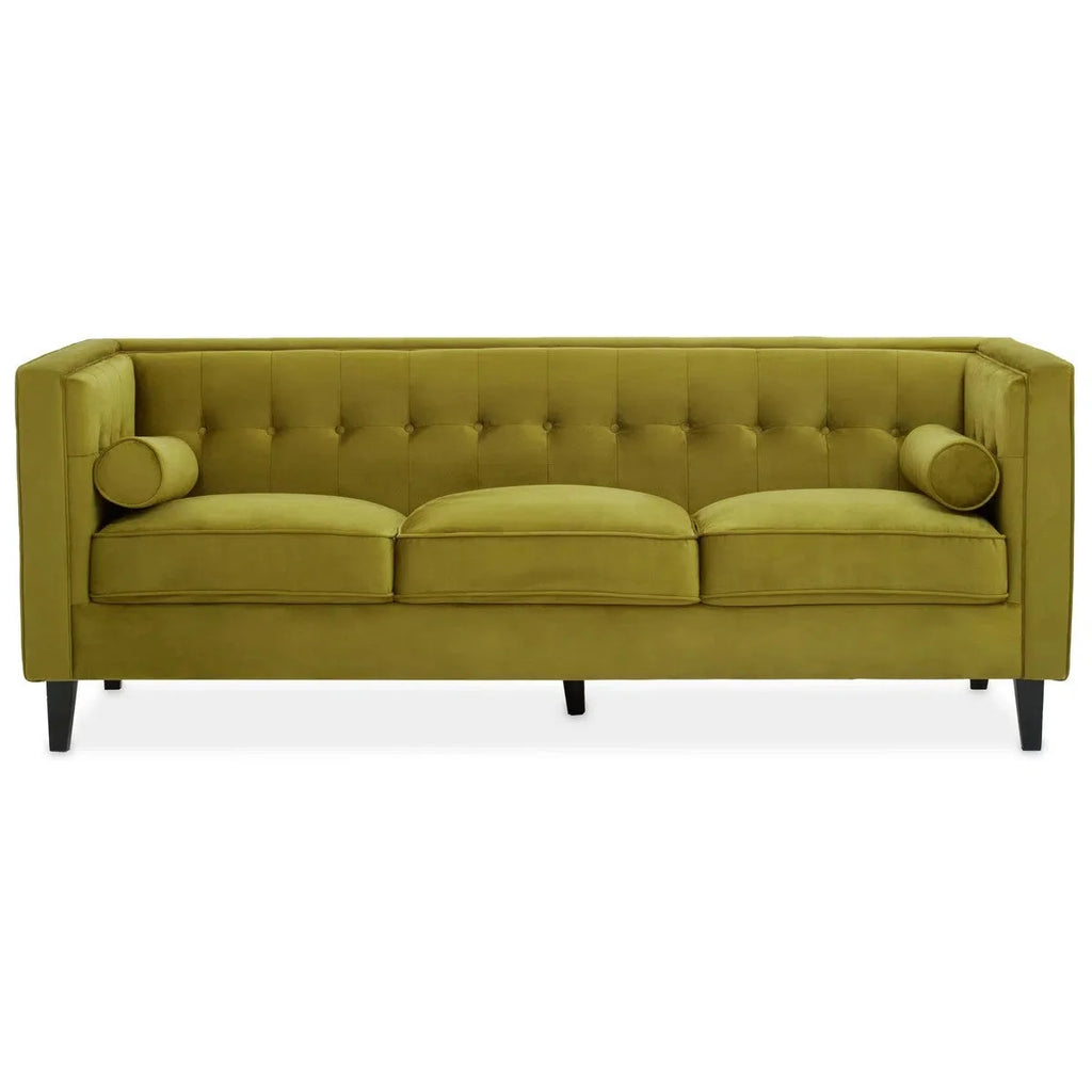 Beaumonde Home Helios Olive Velvet Sofa