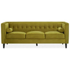 Beaumonde Home Helios Olive Velvet Sofa