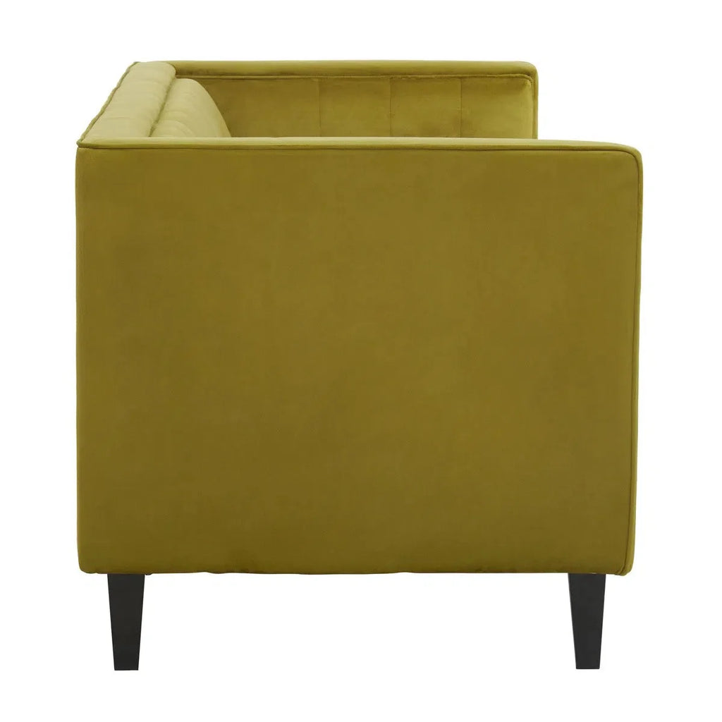 Beaumonde Home Helios Olive Velvet Sofa