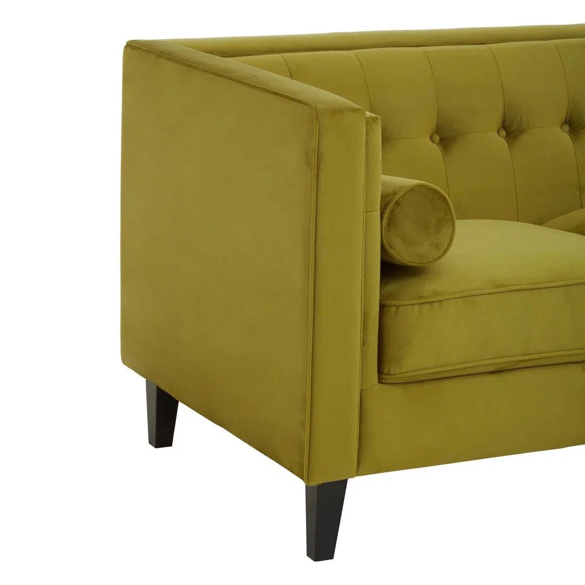 Beaumonde Home Helios Olive Velvet Sofa