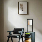 Beaumonde Home Buffer Black Leather Armchair With Wood Frame