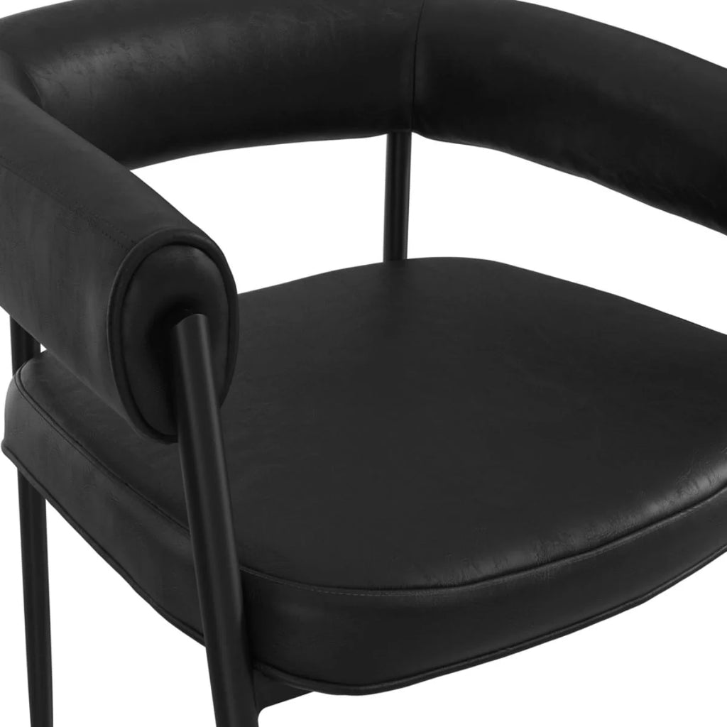 HO+ME Queens Black Dining Chair (2PK)