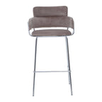 Beaumonde Home Tammin Mocha Velvet Bar Stool