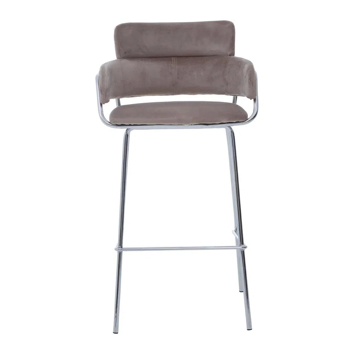 Beaumonde Home Tammin Mocha Velvet Bar Stool