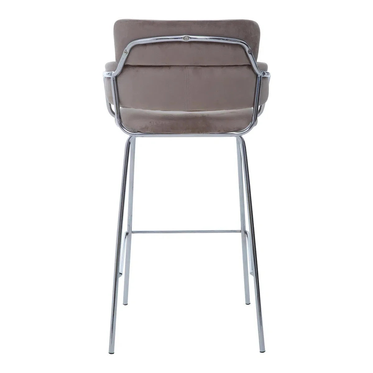 Beaumonde Home Tammin Mocha Velvet Bar Stool