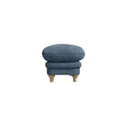 HO+ME Whisper Footstool In Denim Blue Weave