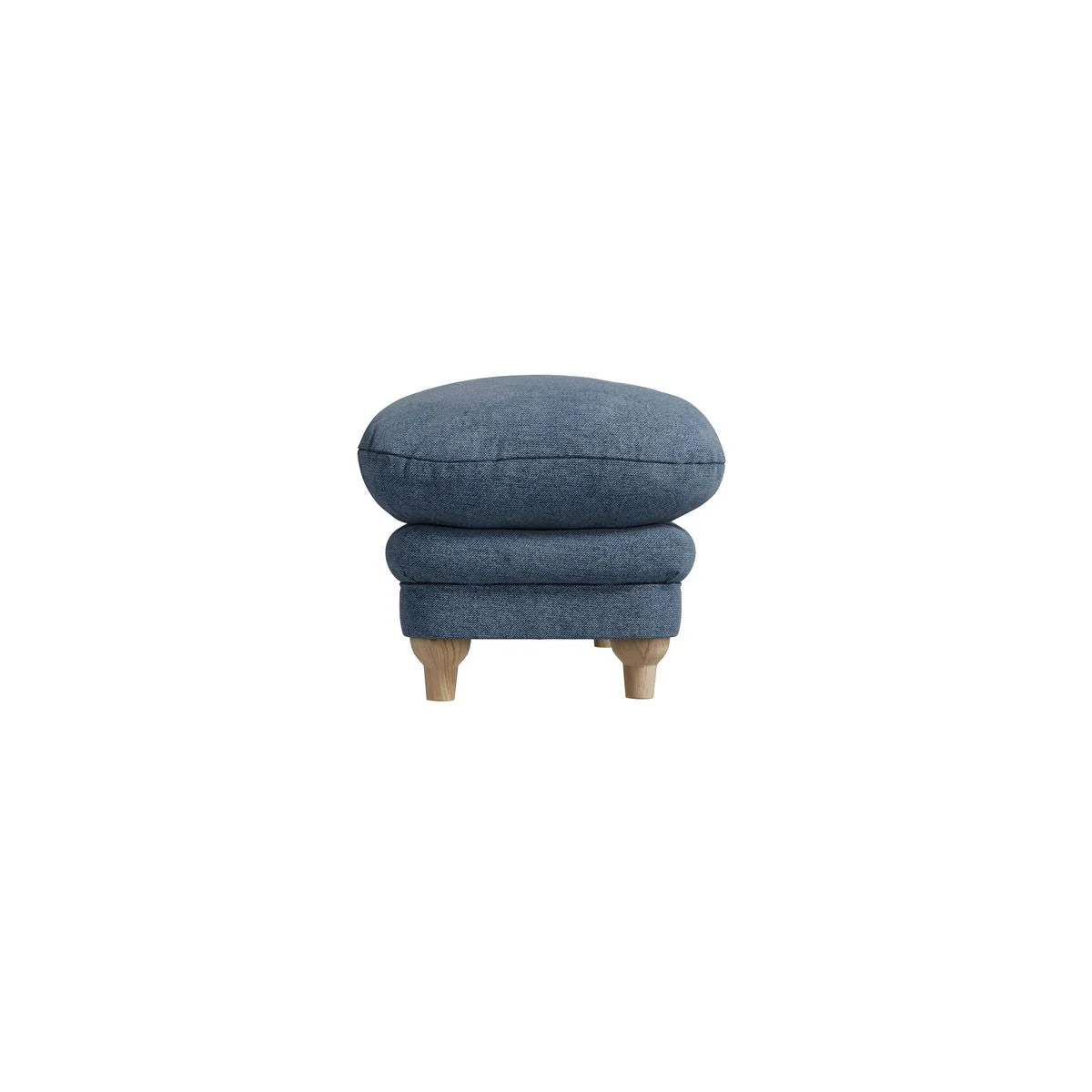 HO+ME Whisper Footstool In Denim Blue Weave