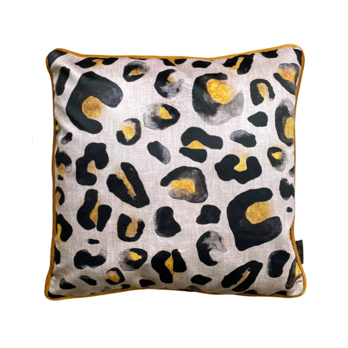 Avalana Natural Leo Piped Velvet Cushion Cover