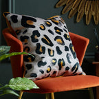 Avalana Natural Leo Piped Velvet Cushion Cover