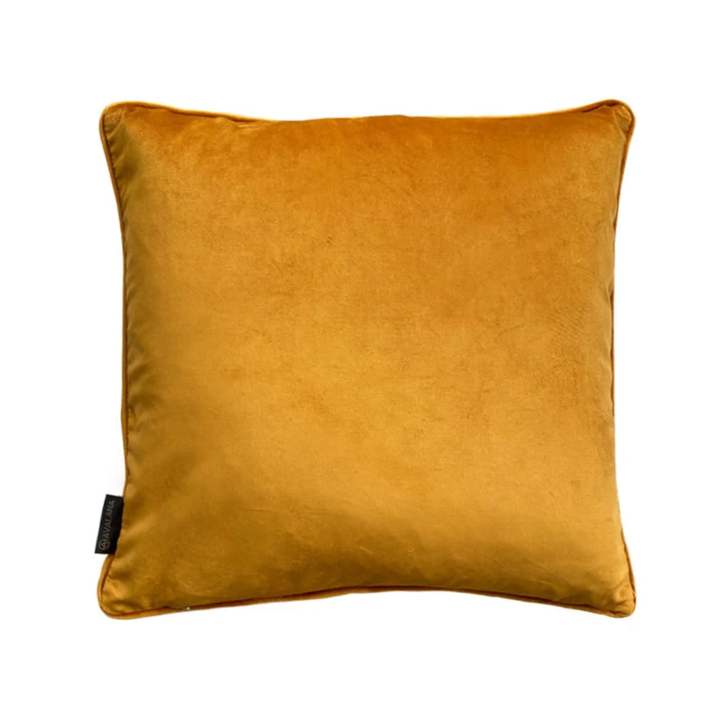 Avalana Natural Leo Piped Velvet Cushion Cover