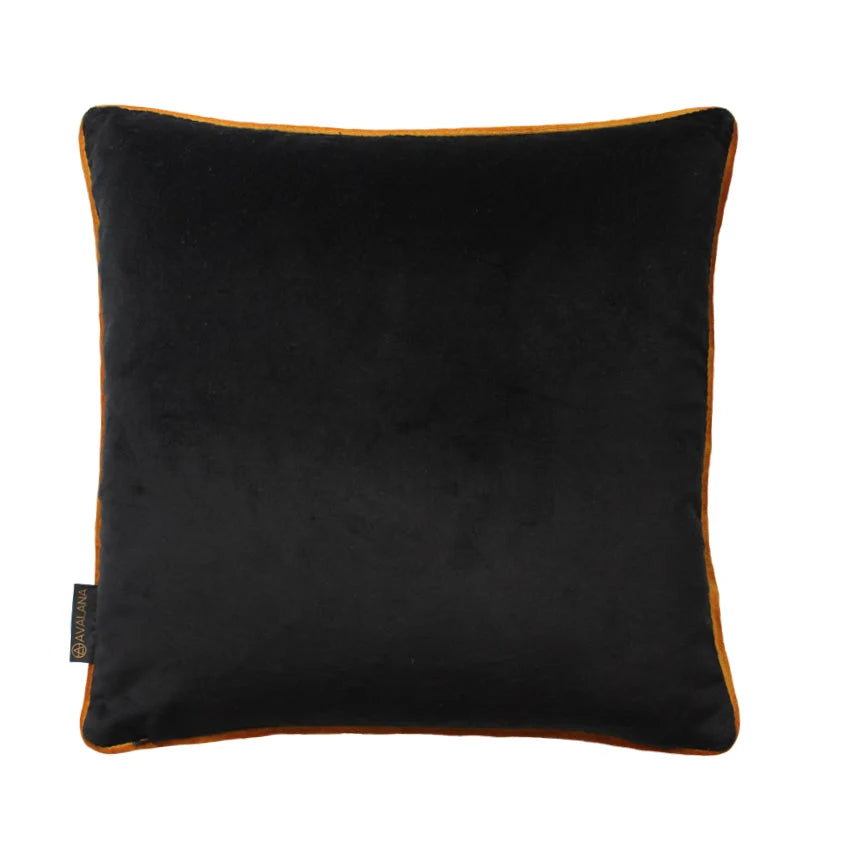 Avalana Dark Tropics Piped Velvet Cushion Cover