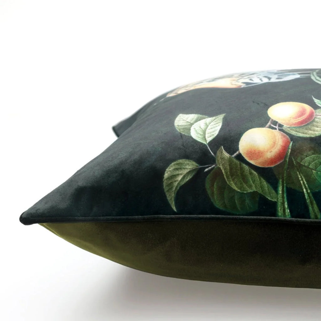 Avalana Caspian Tigress Piped Velvet Cushion Cover