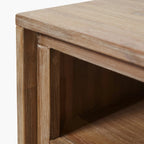Pacific Lifestyle Marca Sand Wash Acacia Wood 1 Drawer 1 Shelf Unit