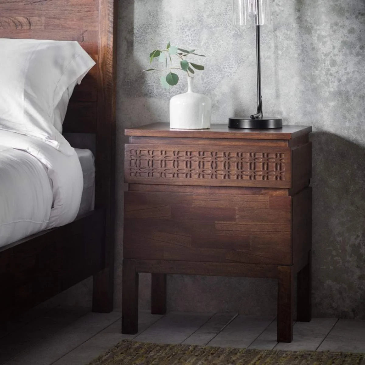 Gallery Direct Boho Retreat 2 Drawer Bedside Table