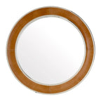 Beaumonde Home Churchill Tan Genuine Leather Wall Mirror