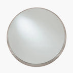Pacific Lifestyle Grey Oak Wood Veneer Deep Edge Round Wall Mirror