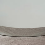 Pacific Lifestyle Grey Oak Wood Veneer Deep Edge Round Wall Mirror