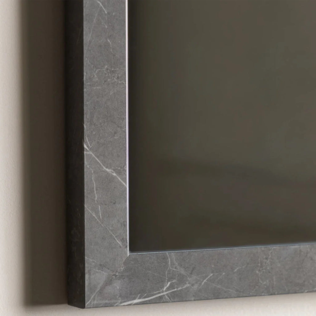Gallery Direct Romano Rectangle Mirror Marbled Grey
