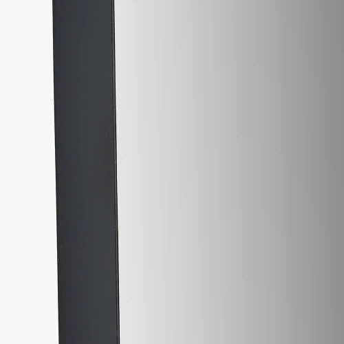 Pacific Lifestyle Black Metal Slim Frame Oval Wall Mirror