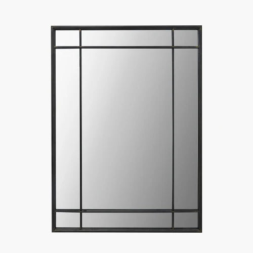 Pacific Lifestyle Antique Bronze Metal Rectangular Wall Mirror