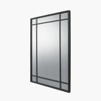 Pacific Lifestyle Antique Bronze Metal Rectangular Wall Mirror