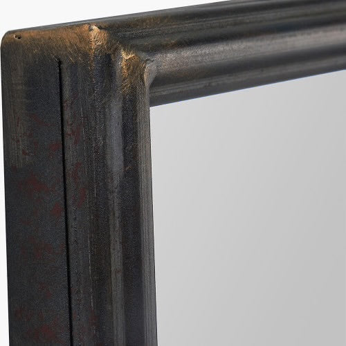 Pacific Lifestyle Antique Bronze Metal Rectangular Wall Mirror