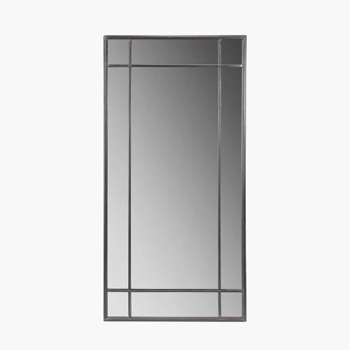 Pacific Lifestyle Antique Bronze Metal Rectangular Wall Mirror