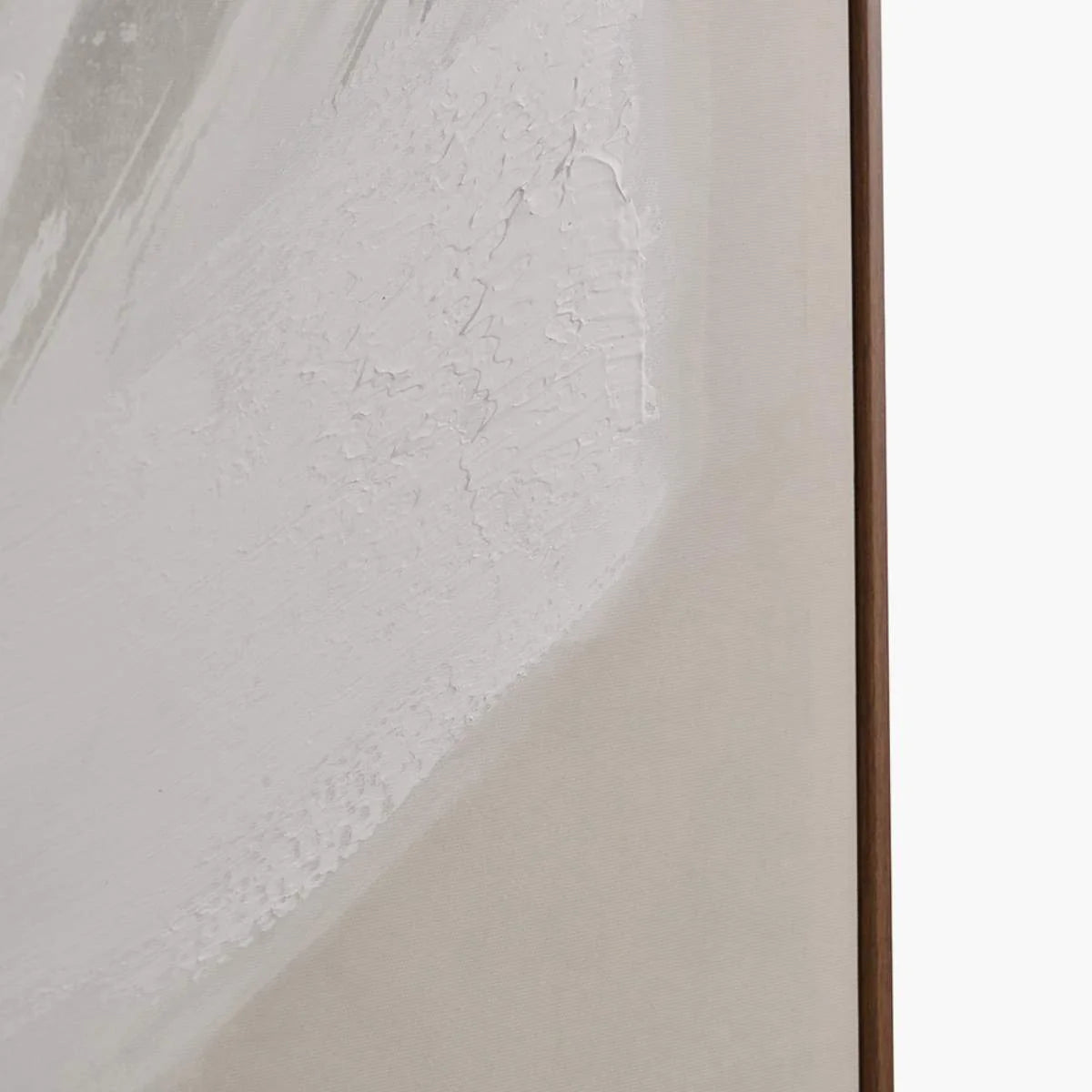 Pacific Lifestyle Monochrome Abstract Square Canvas with Oak Effect Frame