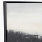 Pacific Lifestyle Monochrome Landscape Canvas with Black Frame