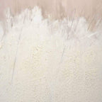 Pacific Lifestyle Natural and White Abstract Canvas with Natural Frame Large