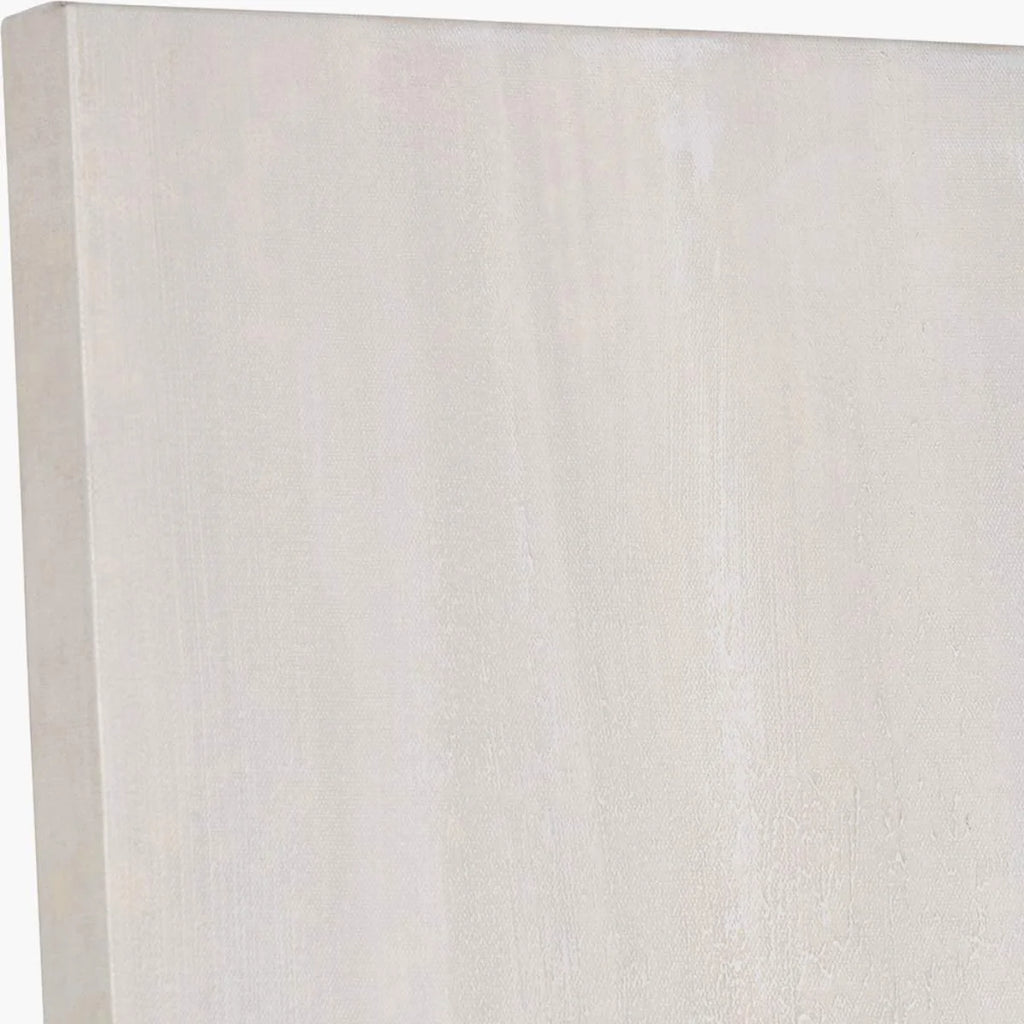 Pacific Lifestyle White and Gold Abstract Frameless Canvas