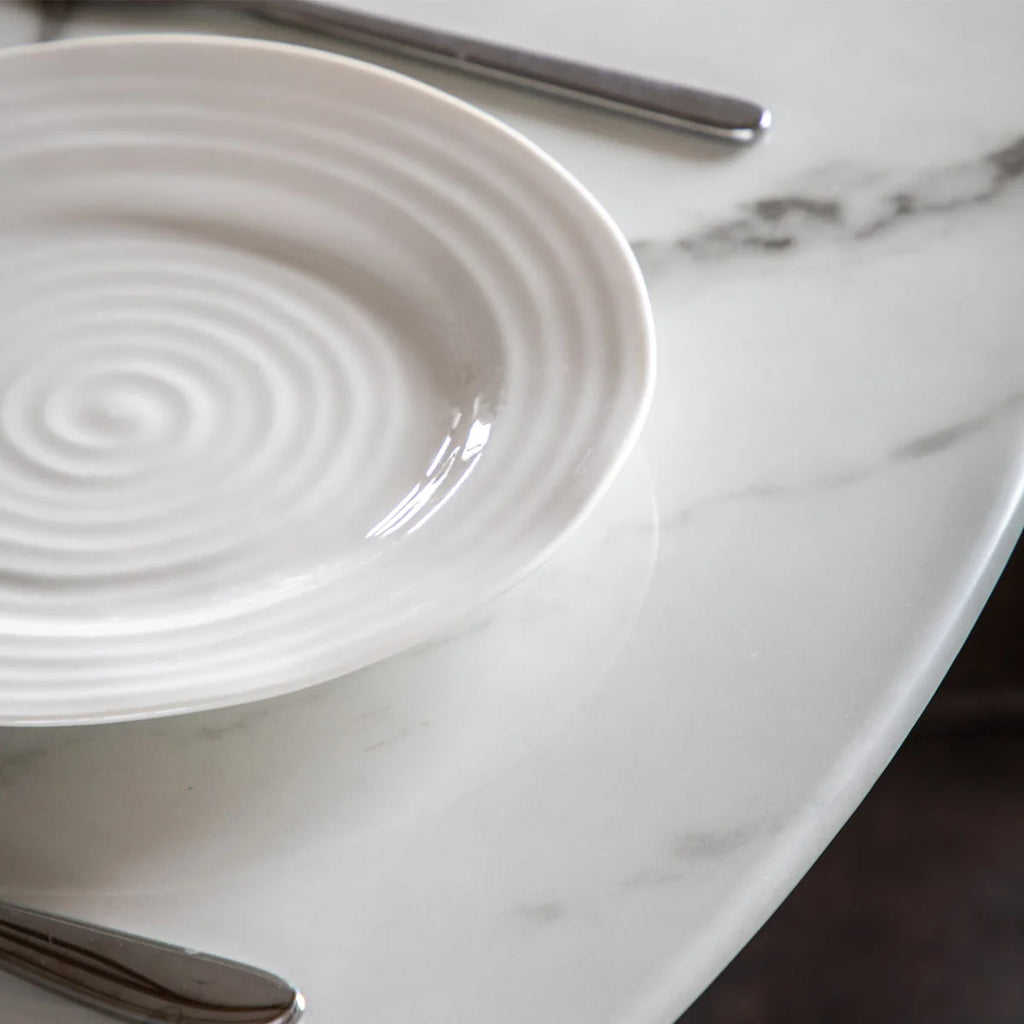 Gallery Direct Fielding White Marble Effect Dining Table